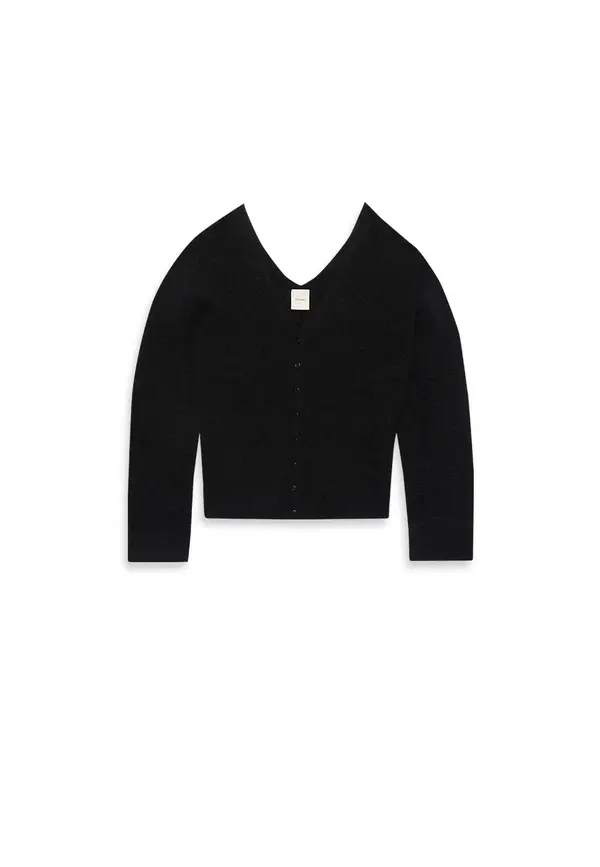 Calvin Klein Long Sleeve Button U, UB1 Siyah Kadın Hırka