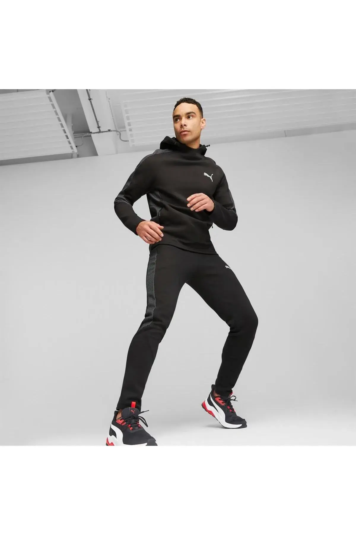 Puma EVOSTRIPE Hoodie DK Siyah Erkek Hoodie