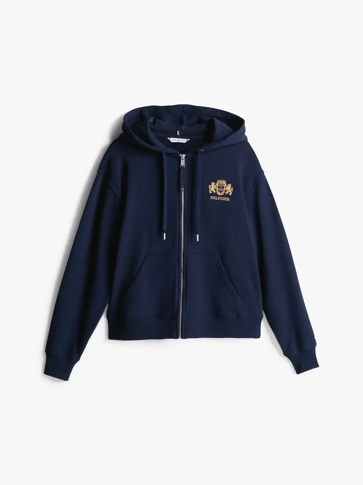 Tommy Hilfiger REG VARSITY ZIP HOOD, C1G Lacivert Kadın Sweatshirt
