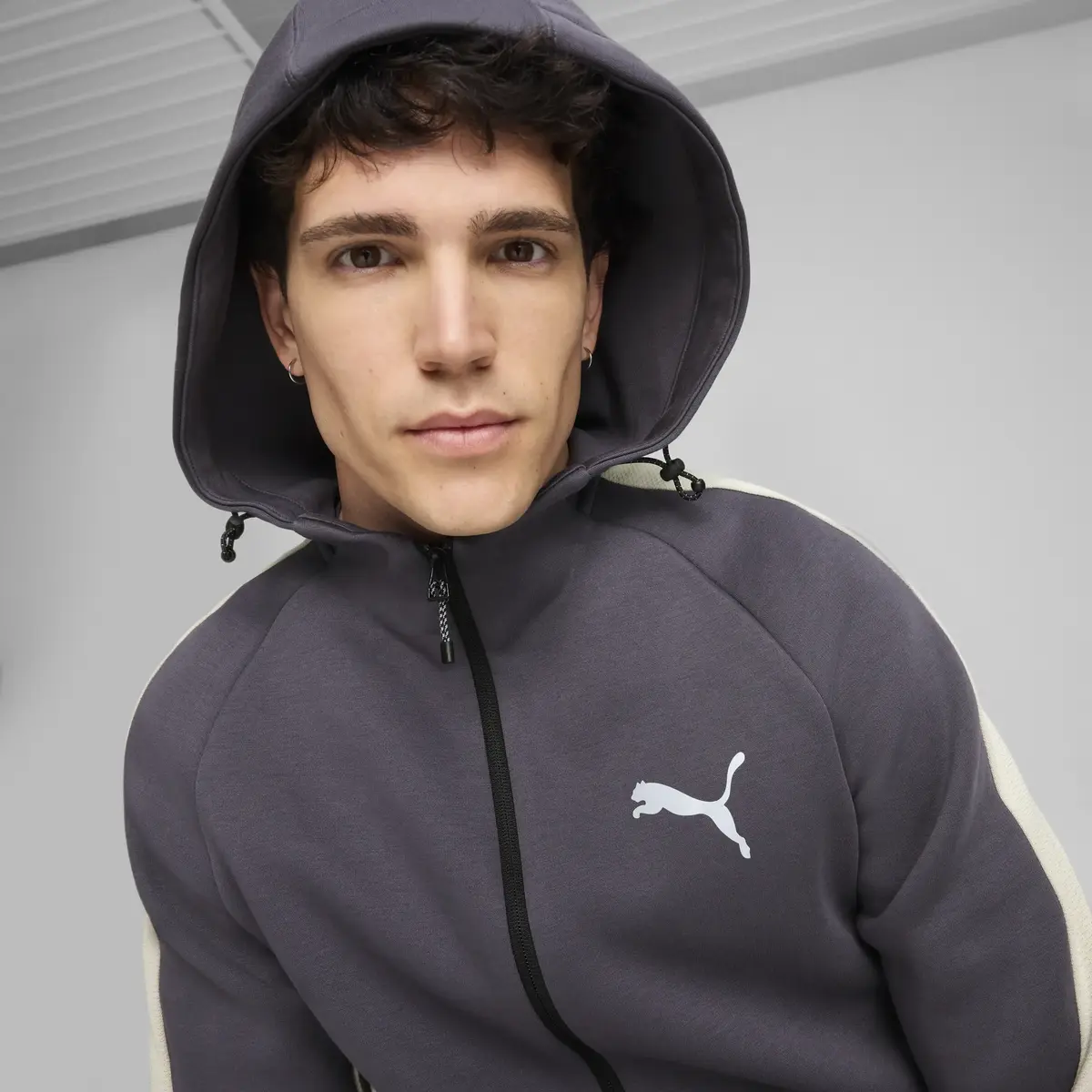 Puma EVOSTRIPE Full-Zip Hoodie Lacivert Erkek Ceket