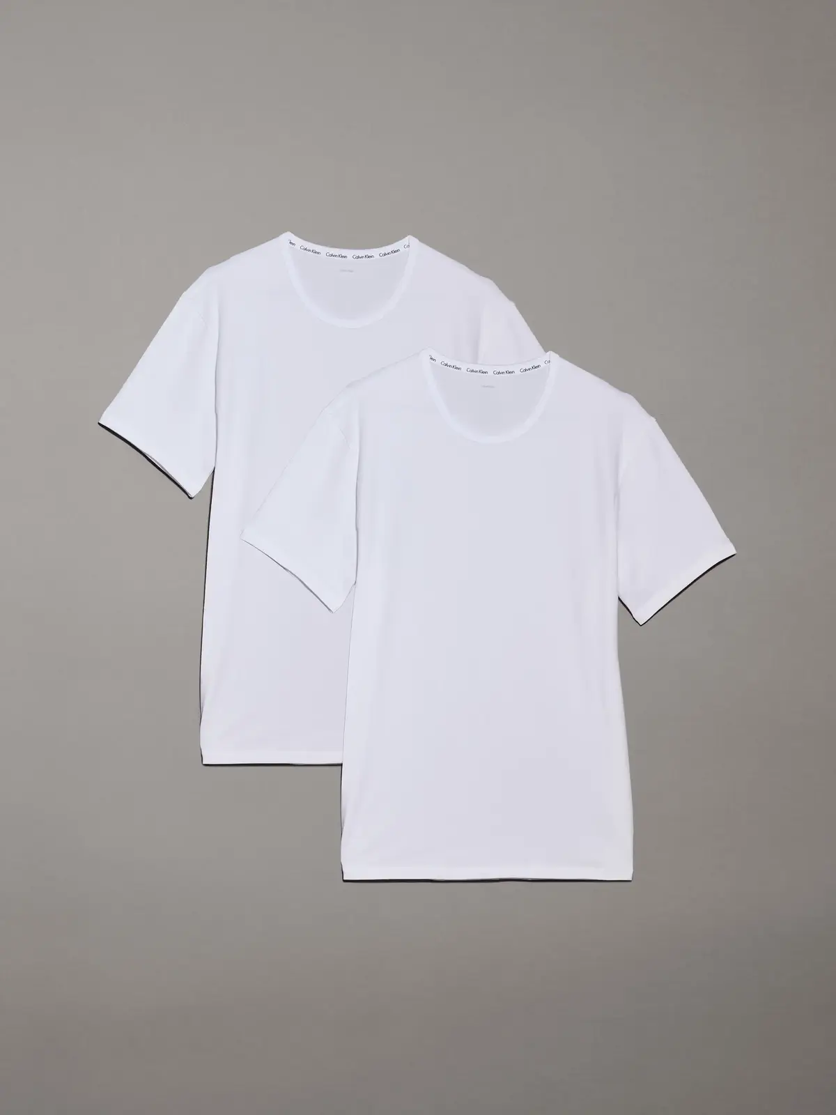 Calvin Klein 2P S/S CREW NECK Erkek Beyaz T-Shirt