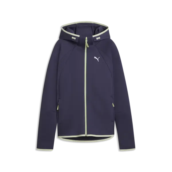 Puma EVOSTRIPE Full-Zip Hoodie DK Lacivert Kadın Kapüşonlu Sweatshirt