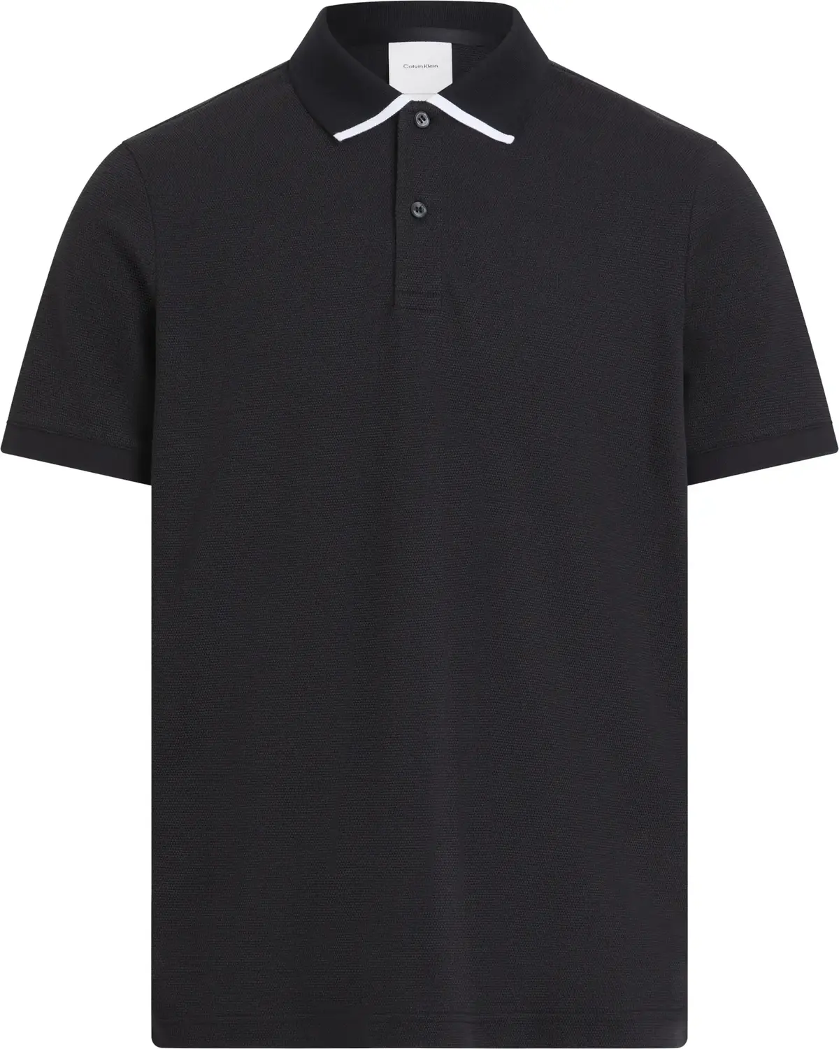 Calvin Klein BUBBLE STITCH POLO, BEH Siyah Erkek T-Shirt & Polo