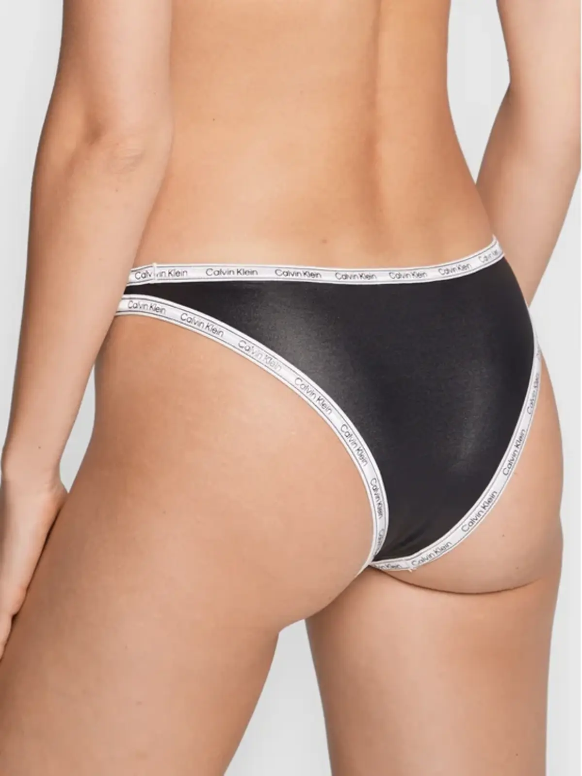 Calvin Klein HIGH LEG CHEEKY BIKI, BEH Siyah Kadın Bikini Altı