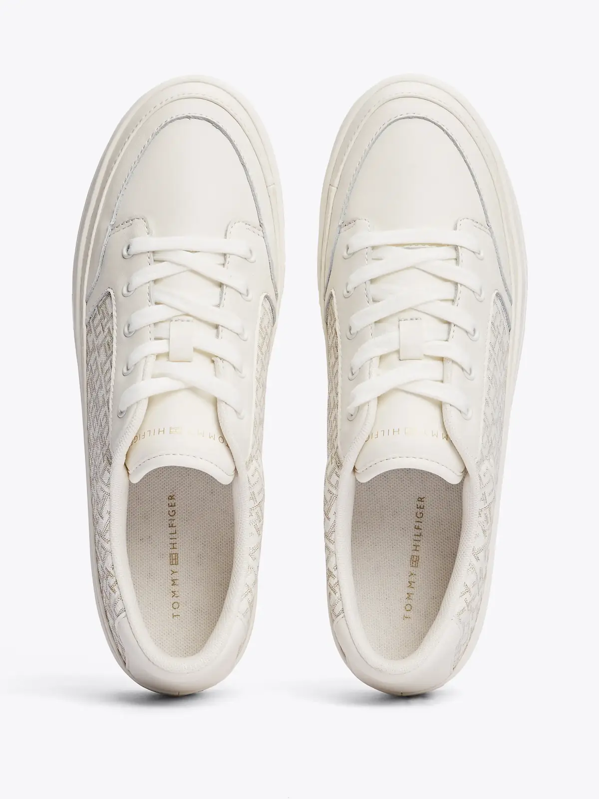 Tommy Hilfiger VULC LEATHER SNEAKER, Z00 Krem Kadın Spor Ayakkabı & Sneaker