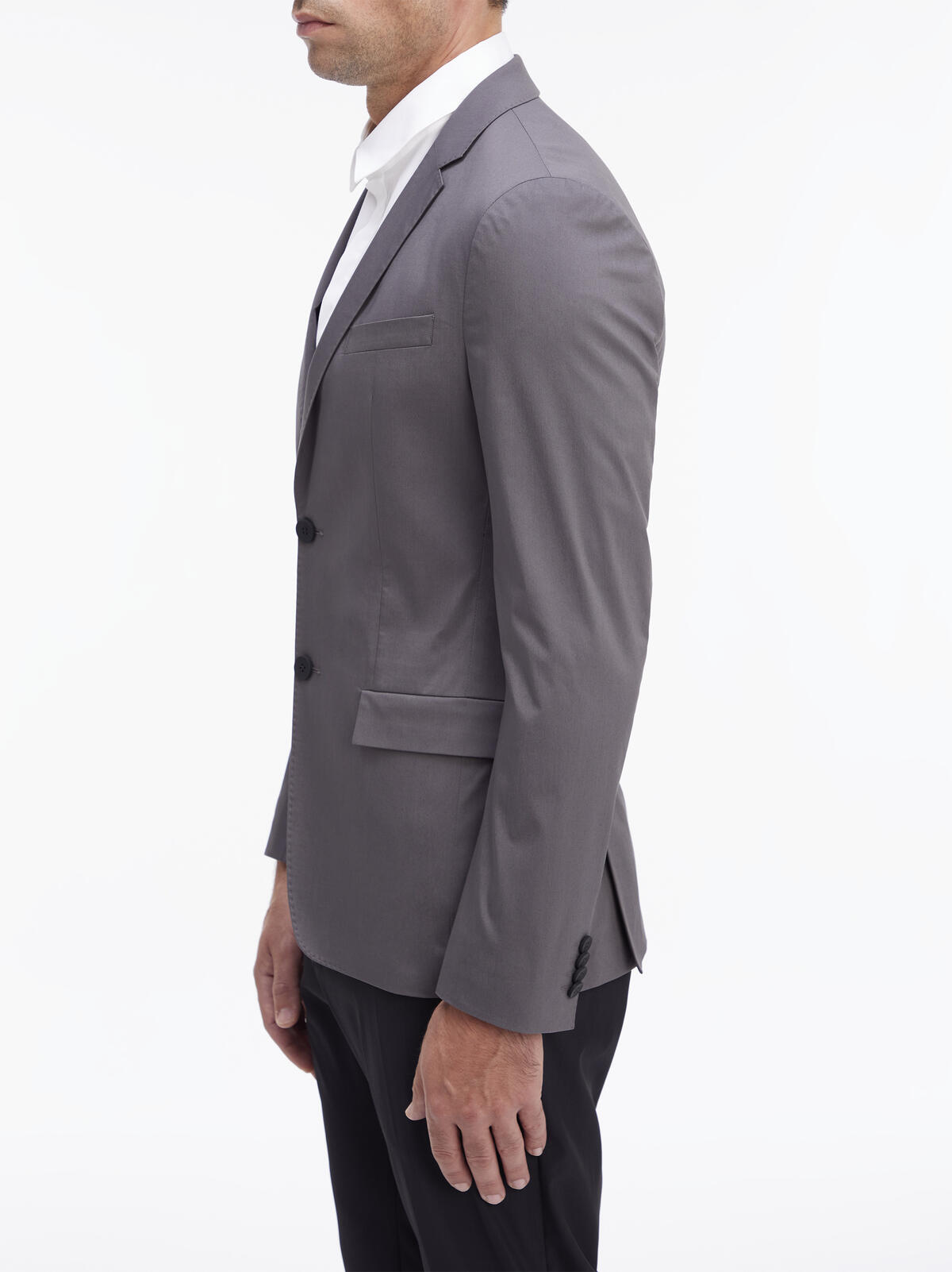 Calvin Klein CRINKLE TECH COTTON Erkek Gri Blazer