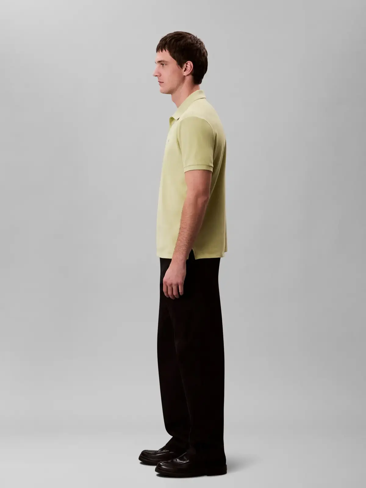 Calvin Klein SS MONOGRAM PIQUE PO, VEO Sarı Erkek Polo T-Shirt
