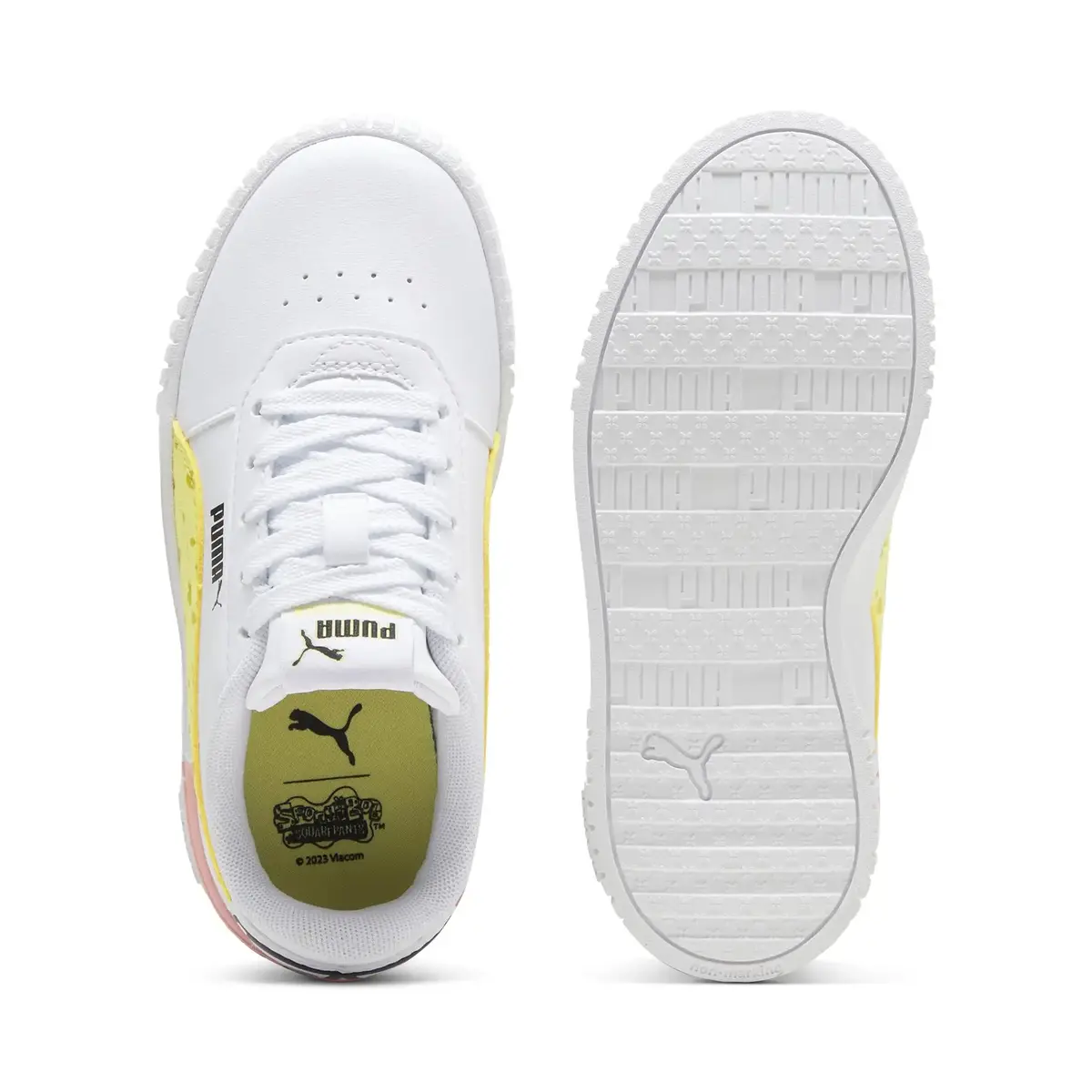 Puma Carina 2.0 Spongebob II PS Beyaz Çocuk Günlük Spor Ayakkabı