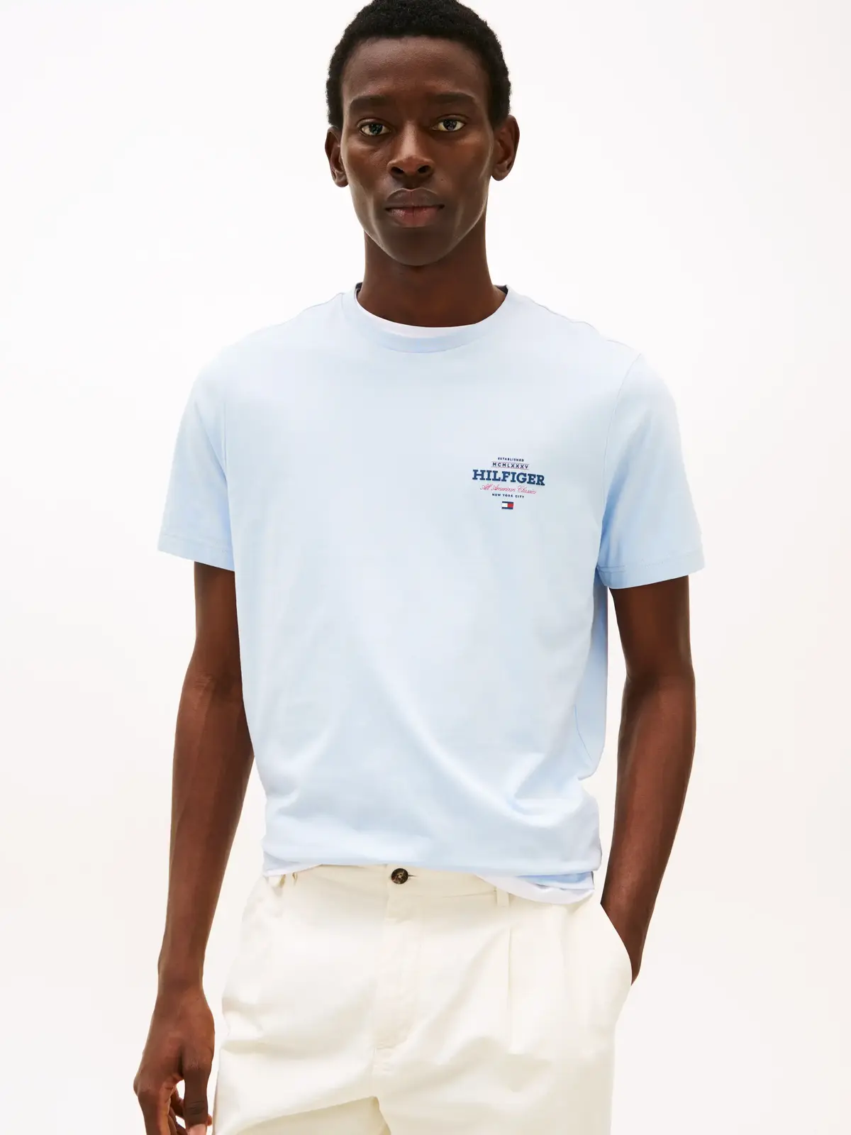 Tommy Hilfiger MONOTYPE ALL AMERICA, C1O Mavi Erkek T-Shirt & Polo