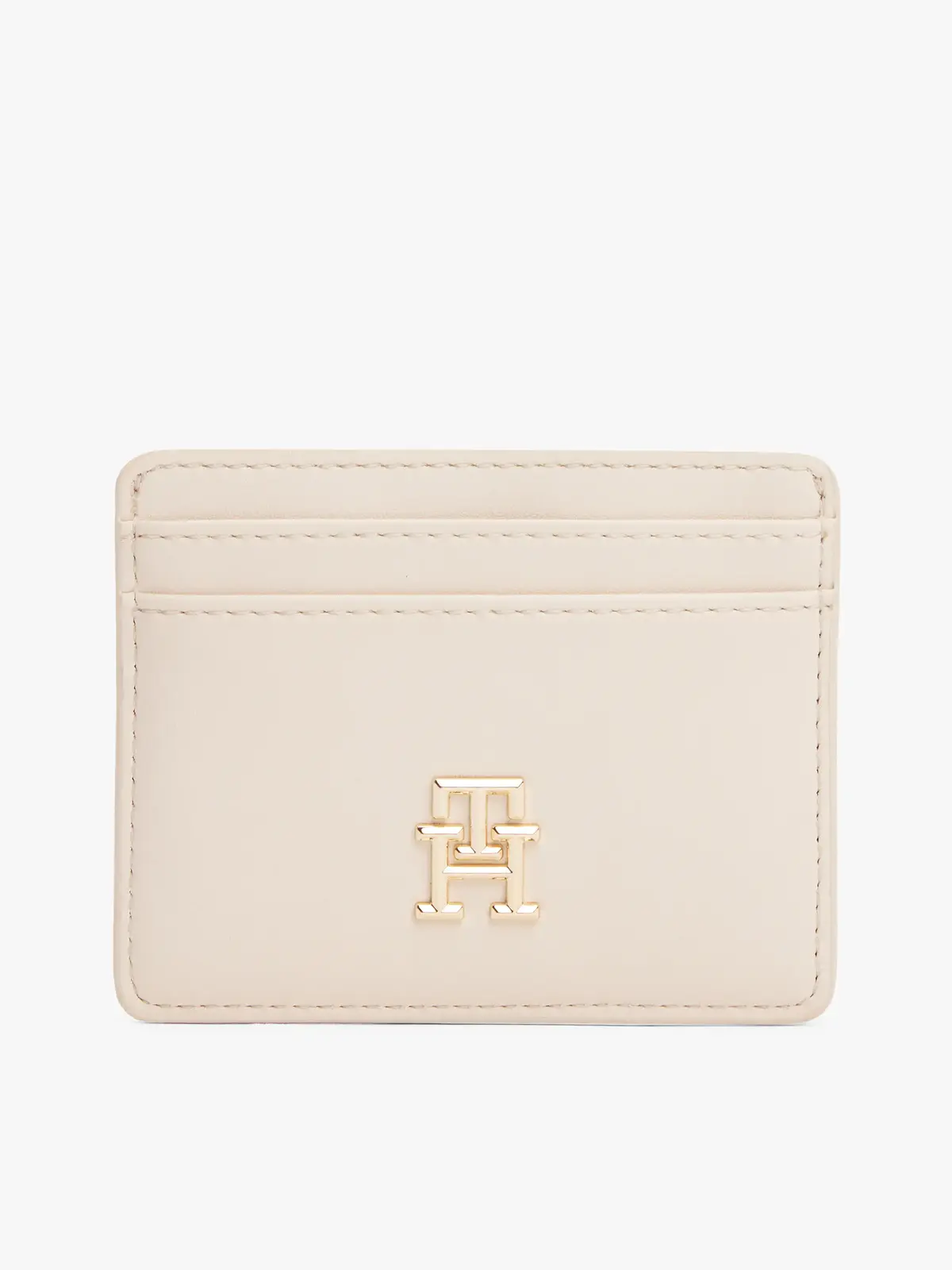 Tommy Hilfiger TH LOGOTAPE CC HOLDE, AA8 Krem Kadın Cüzdan