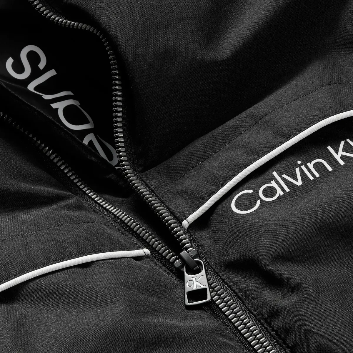 Calvin Klein LINED LOGO JACKET Erkek Siyah Mont