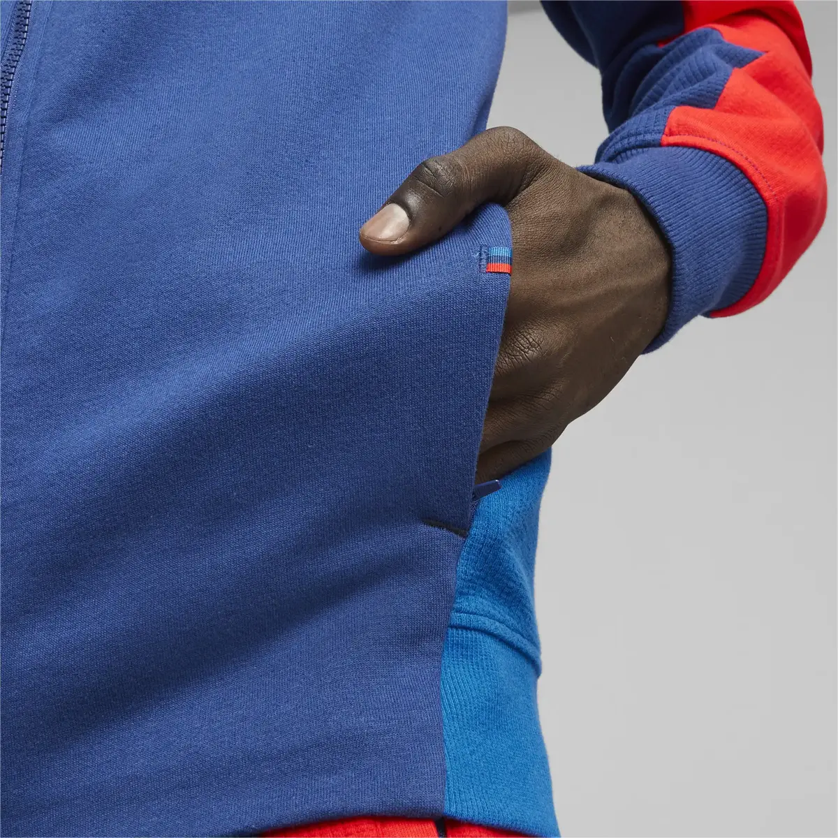 Puma BMW MMS Hdd Sweat Jacket Mavi Erkek Fermuarlı Hoodie