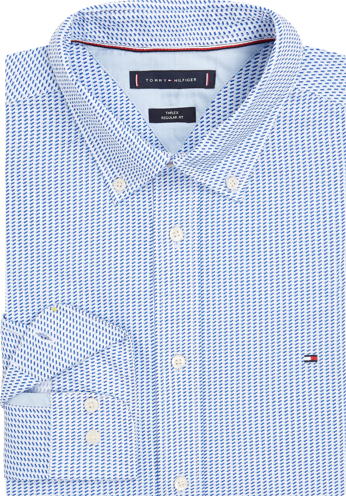 Tommy Hilfiger NATURAL SOFT FLEX PR Erkek Mavi Gömlek