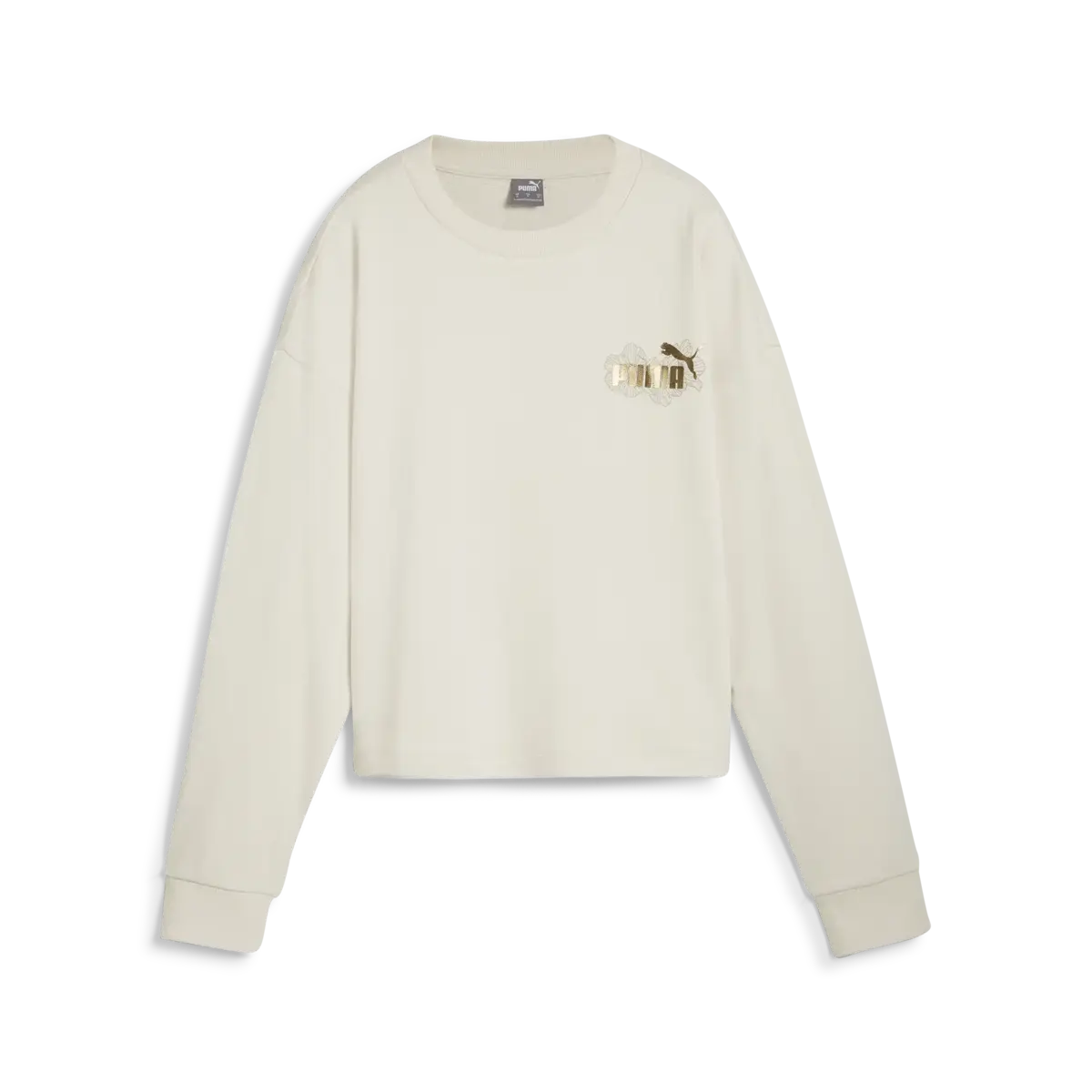 PUMA ESS+ CLASS ACT Crew Kadın Bej Sweatshirt
