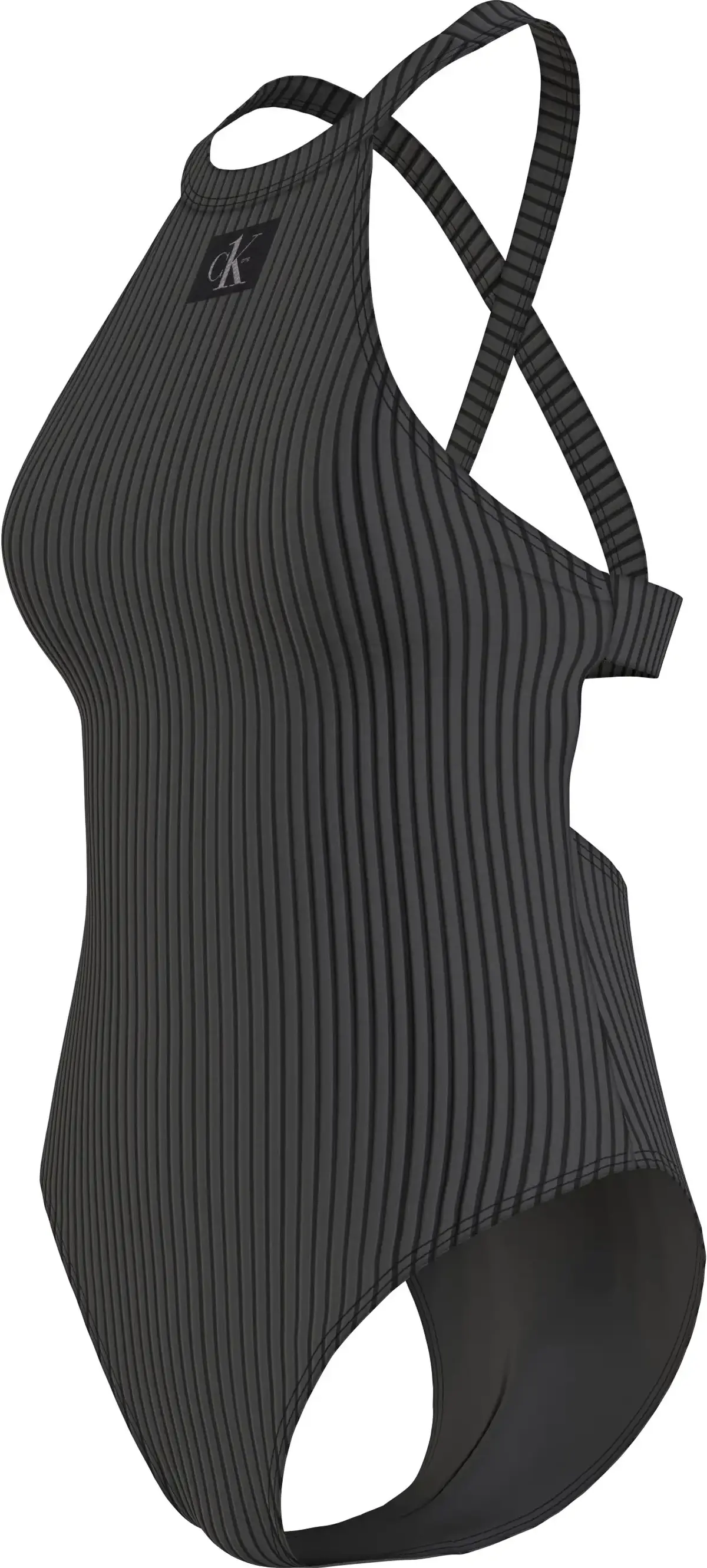 Calvin Klein ONE PIECE HIGH NECK- Kadın Siyah Mayo