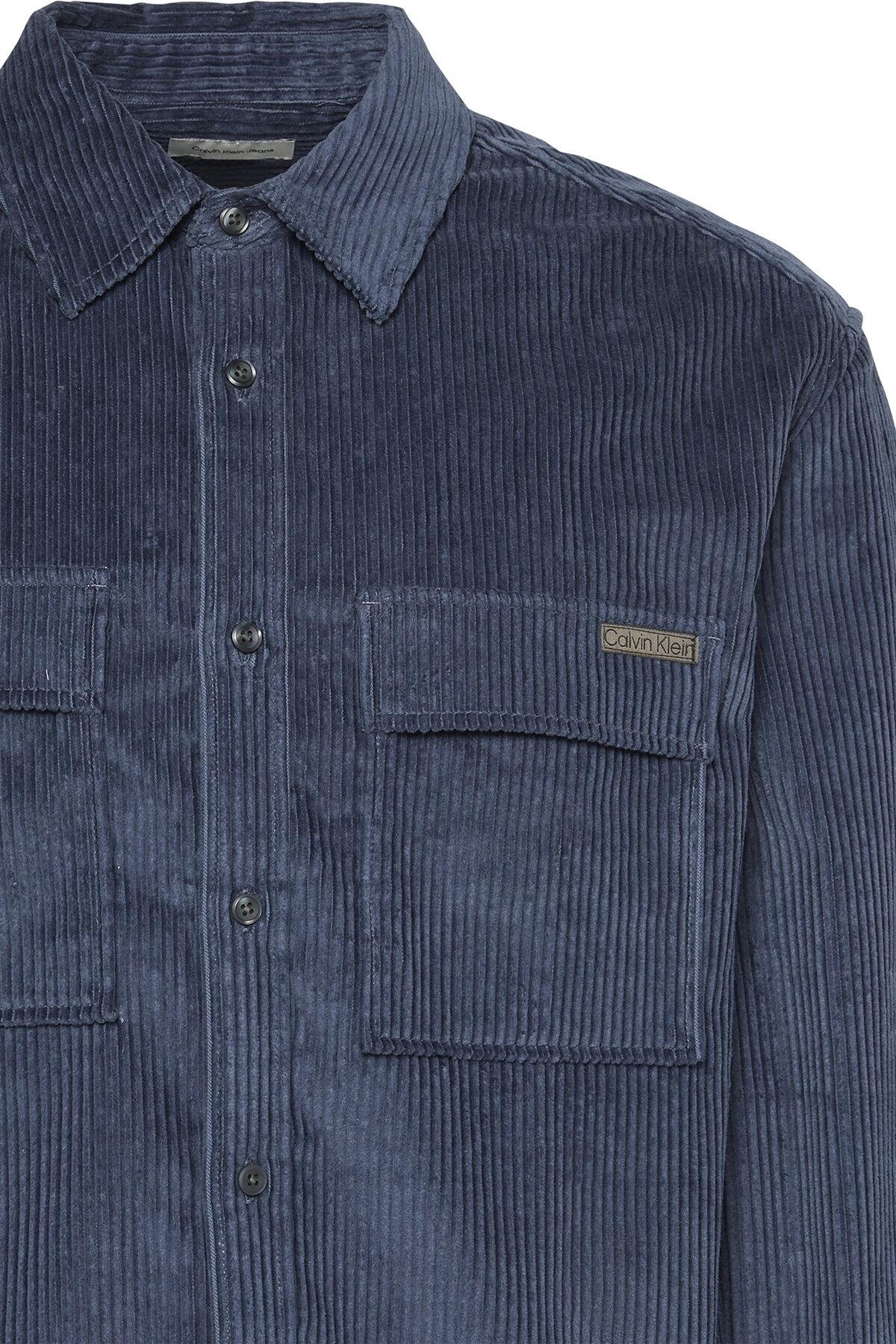 Calvin Klein LS CORDUROY POCKET RELAXED SHIRT Lacivert Erkek Gömlek