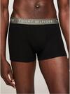 Tommy Hilfiger 3P TRUNK SHINE WB, 0UB Siyah 3'lü Erkek Boxer