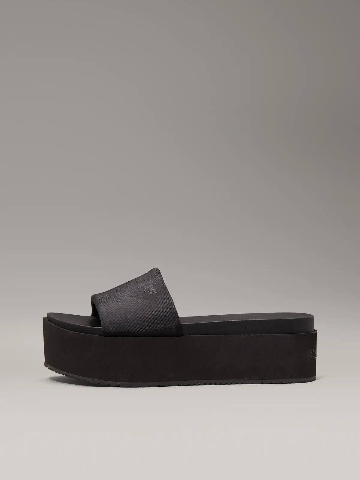 Calvin Klein FLATFORM SANDAL SLID, 0GJ Siyah Kadın Terlik