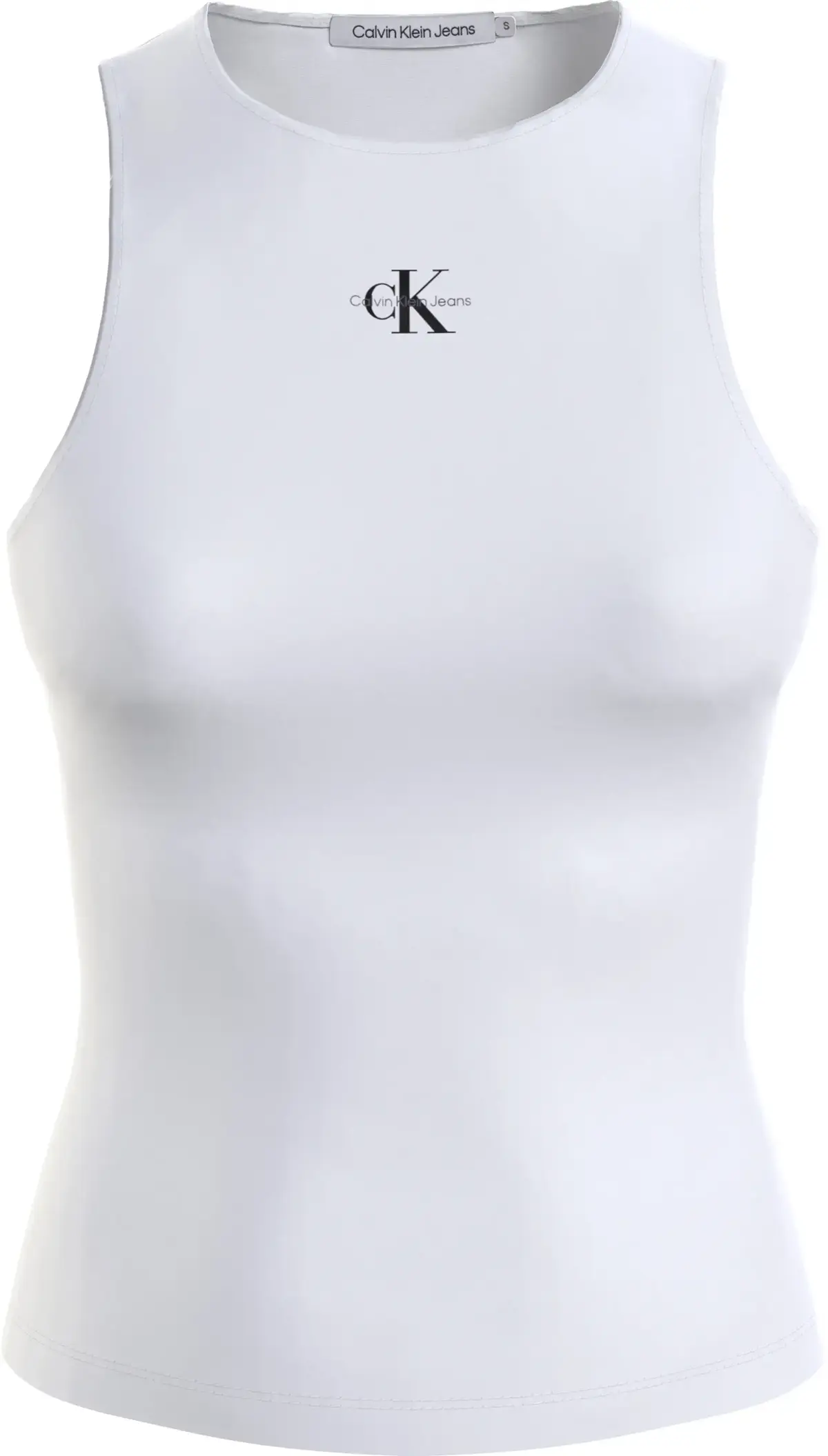 Calvin Klein MICRO MONOLOGO RACER, YAF Beyaz Kadın T-Shirt & Polo