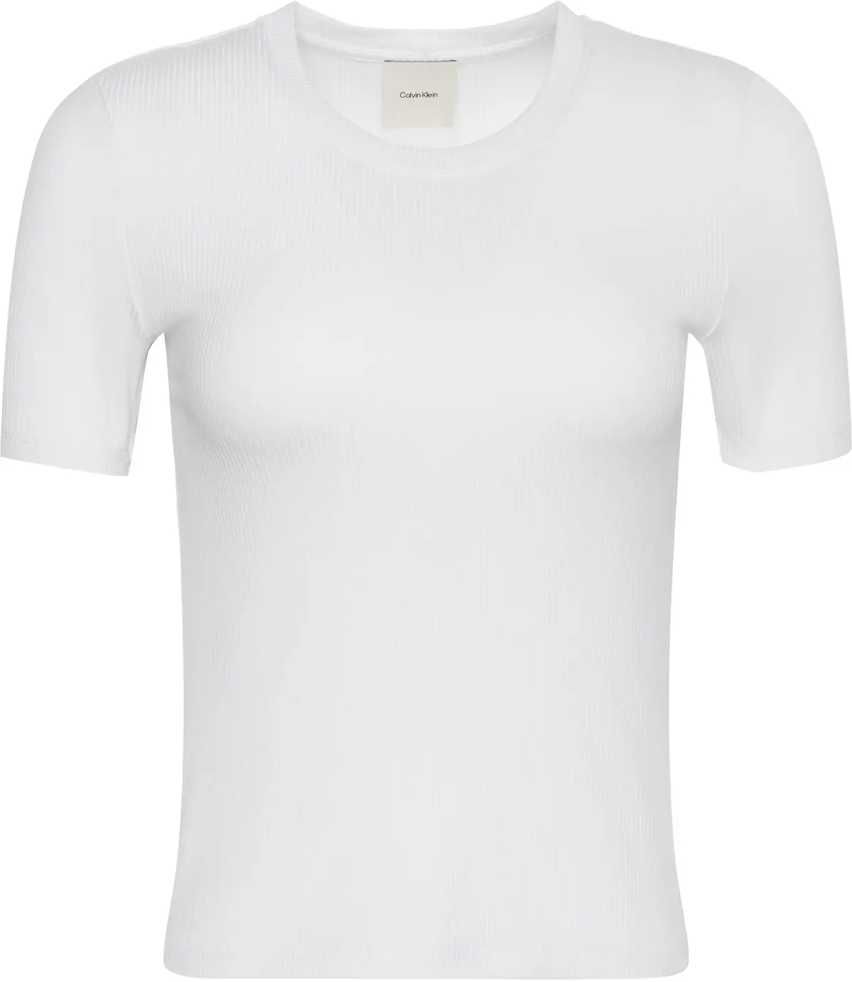 Calvin Klein A- Modal Rib Tee Essential Kadın Beyaz T-Shirt