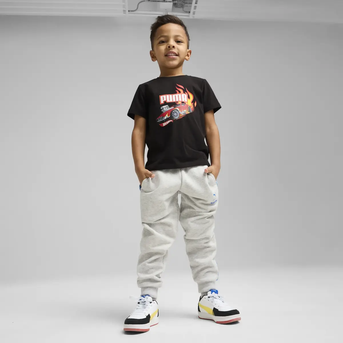 Puma X HOT WHEELS Tee Siyah Erkek T-Shirt & Polo