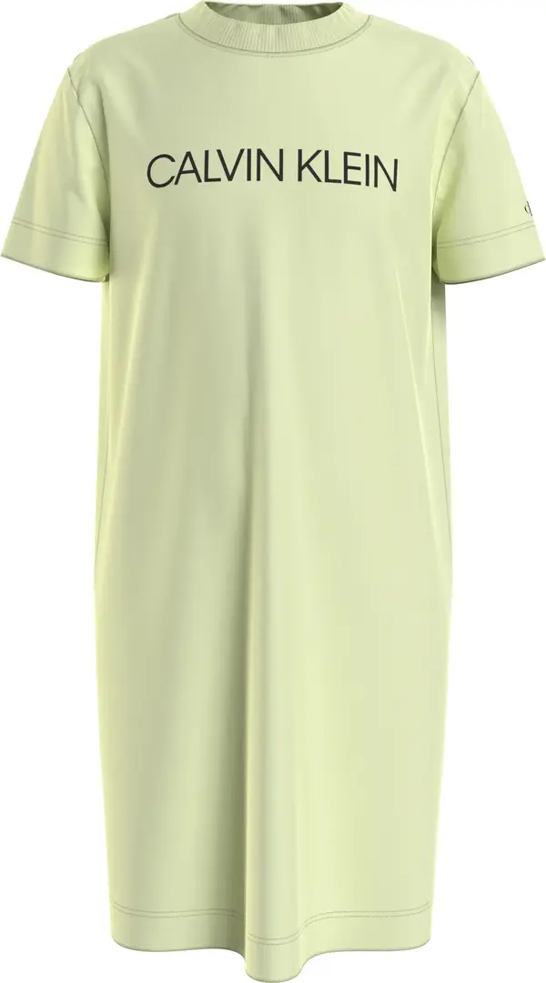 Calvin Klein INST LOGO T-SHIRT DR Kadın Yeşil Elbise