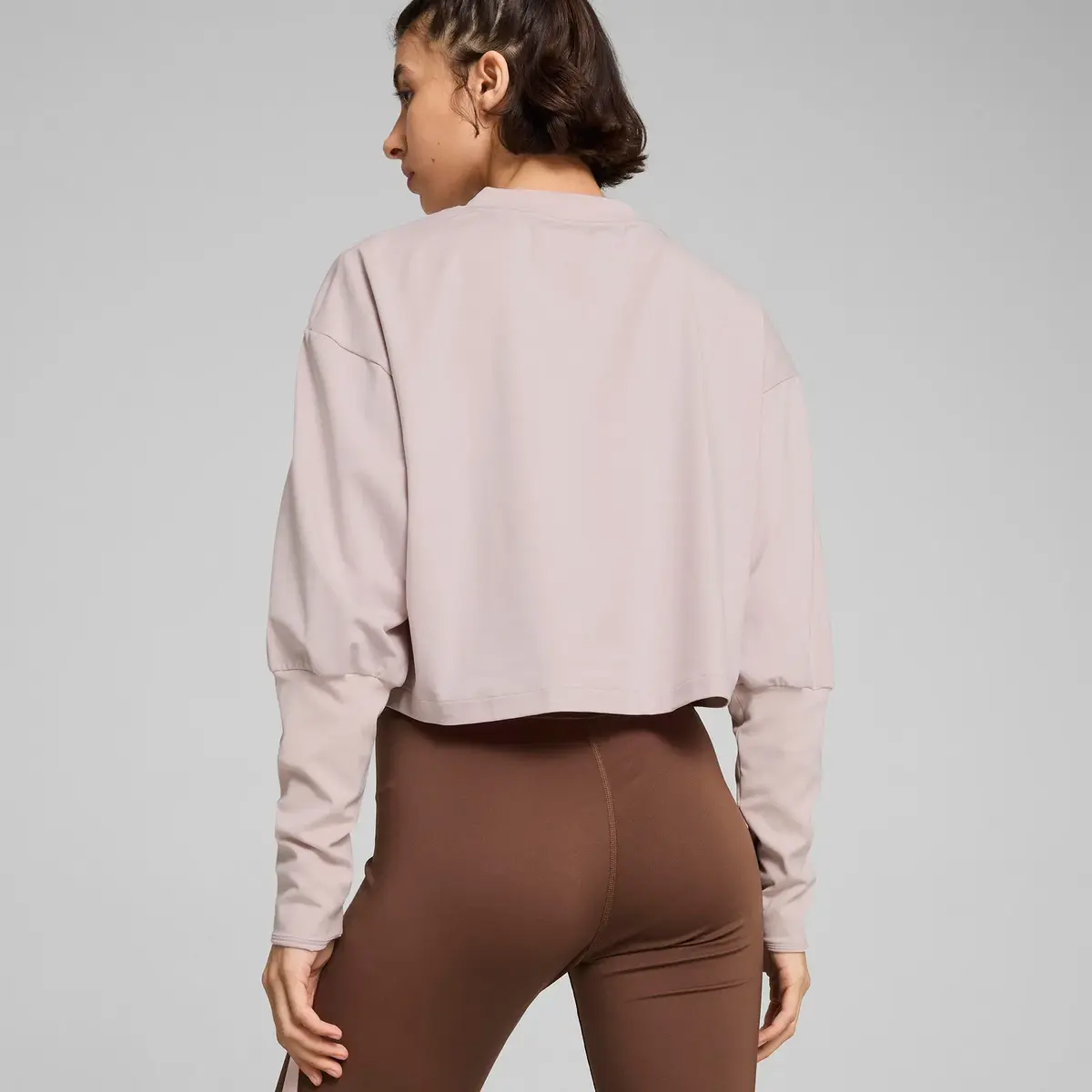 Puma STUDIO CLOUDSPUN CREW Pembe Kadın Sweatshirt