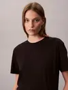 Calvin Klein SS SUPIMA JERSEY EMB Siyah Kadın Tişört