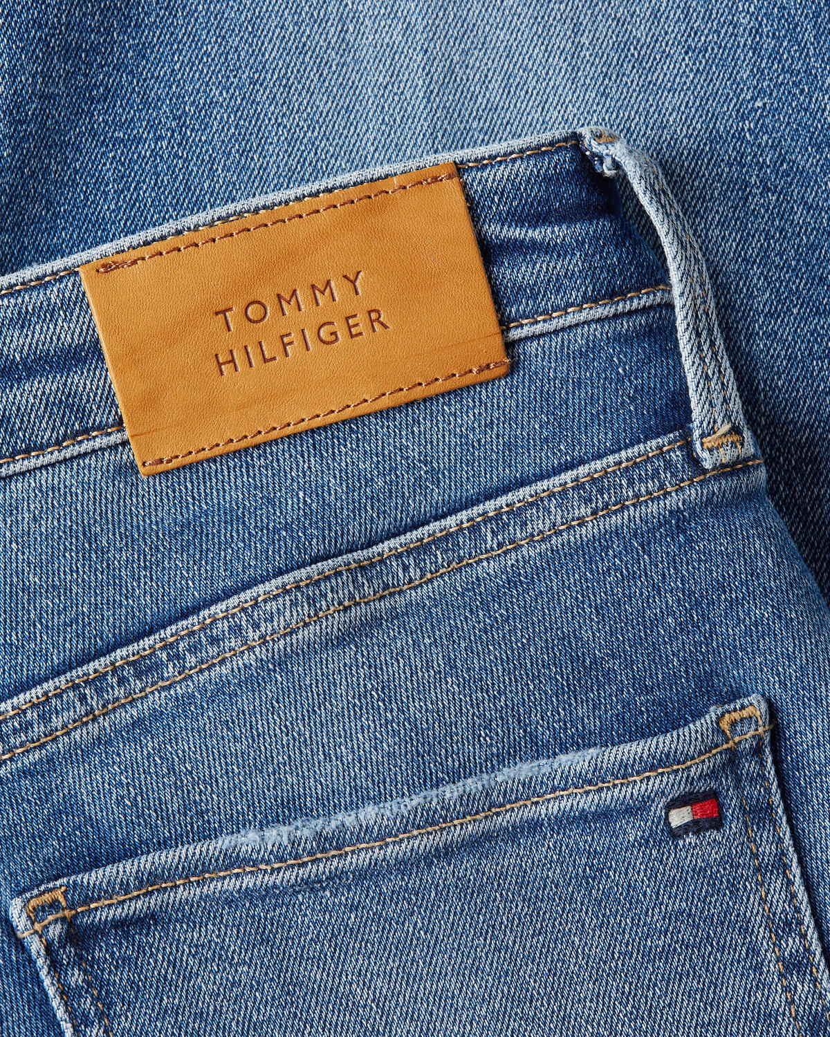 Tommy Hilfiger BOOTCUT HW LEO Kadın Mavi Kot Pantolon