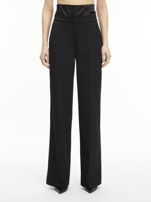 Calvin Klein TUX SATIN WOOL CORSE Kadın Siyah Chino