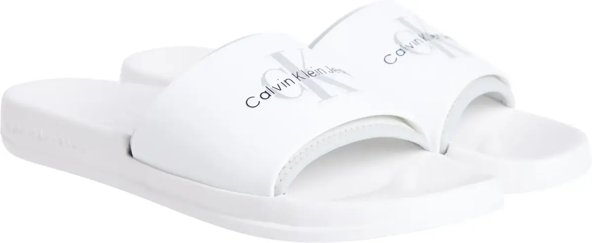 Calvin Klein SLIDE RUBBER NEOPREN, 01V Beyaz Erkek Terlik