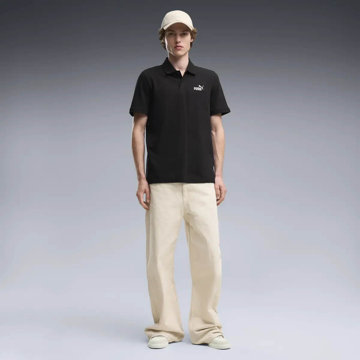 Puma ESS No. 1 Logo Pique Polo Siyah Erkek T-Shirt