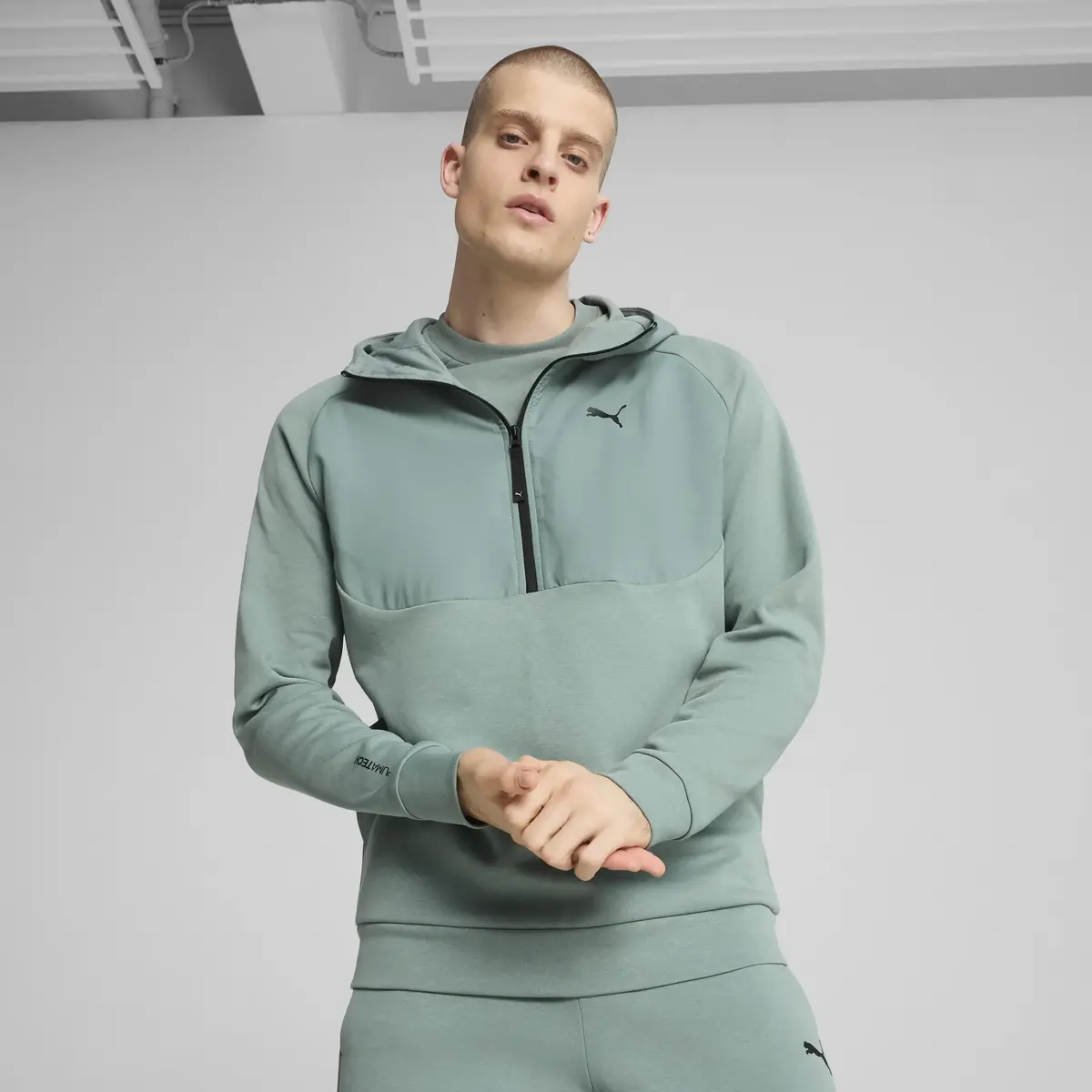 PUMATECH Half-Zip Hoodie Yeşil Erkek Hoodie