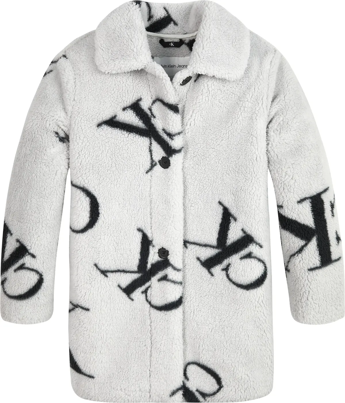 Calvin Klein MONOGRAM AOP TEDDY C Kadın Beyaz Mont