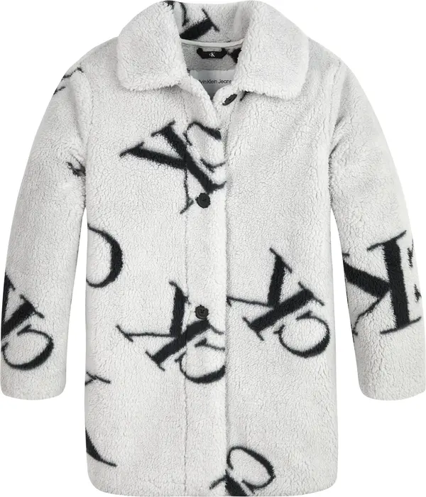 Calvin Klein MONOGRAM AOP TEDDY C Kadın Beyaz Mont