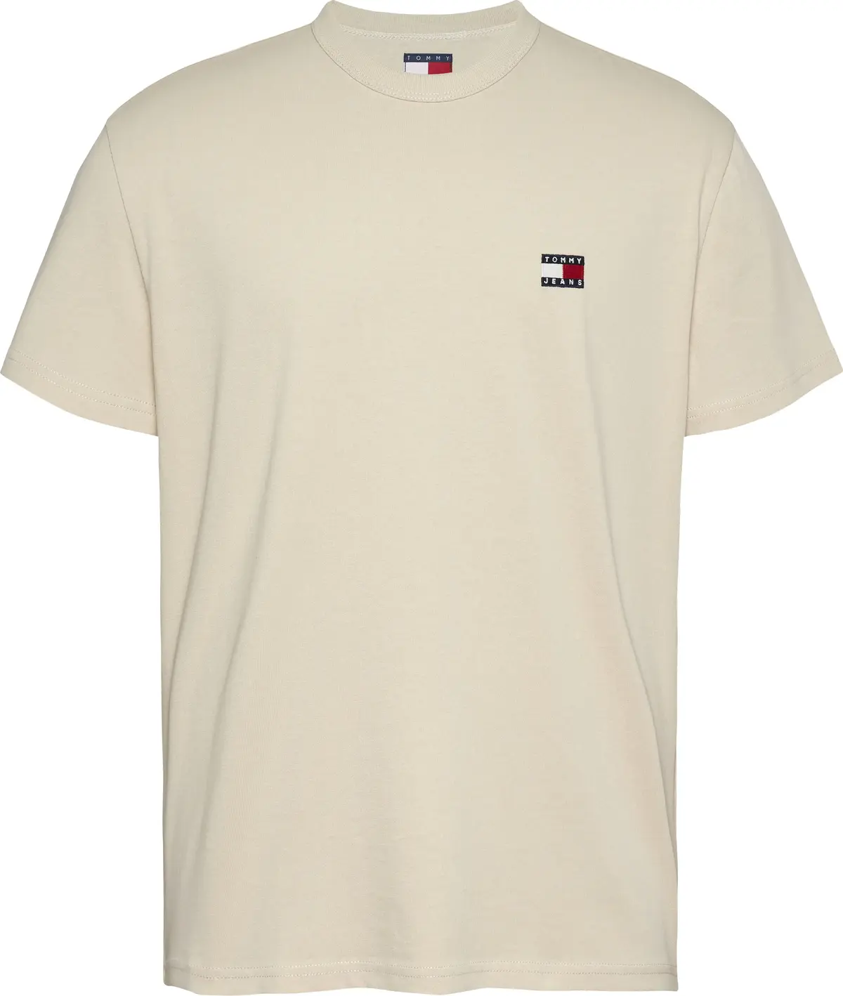 Tommy Hilfiger TJM REG BADGE TEE EX, ACG Krem Erkek T-Shirt & Polo