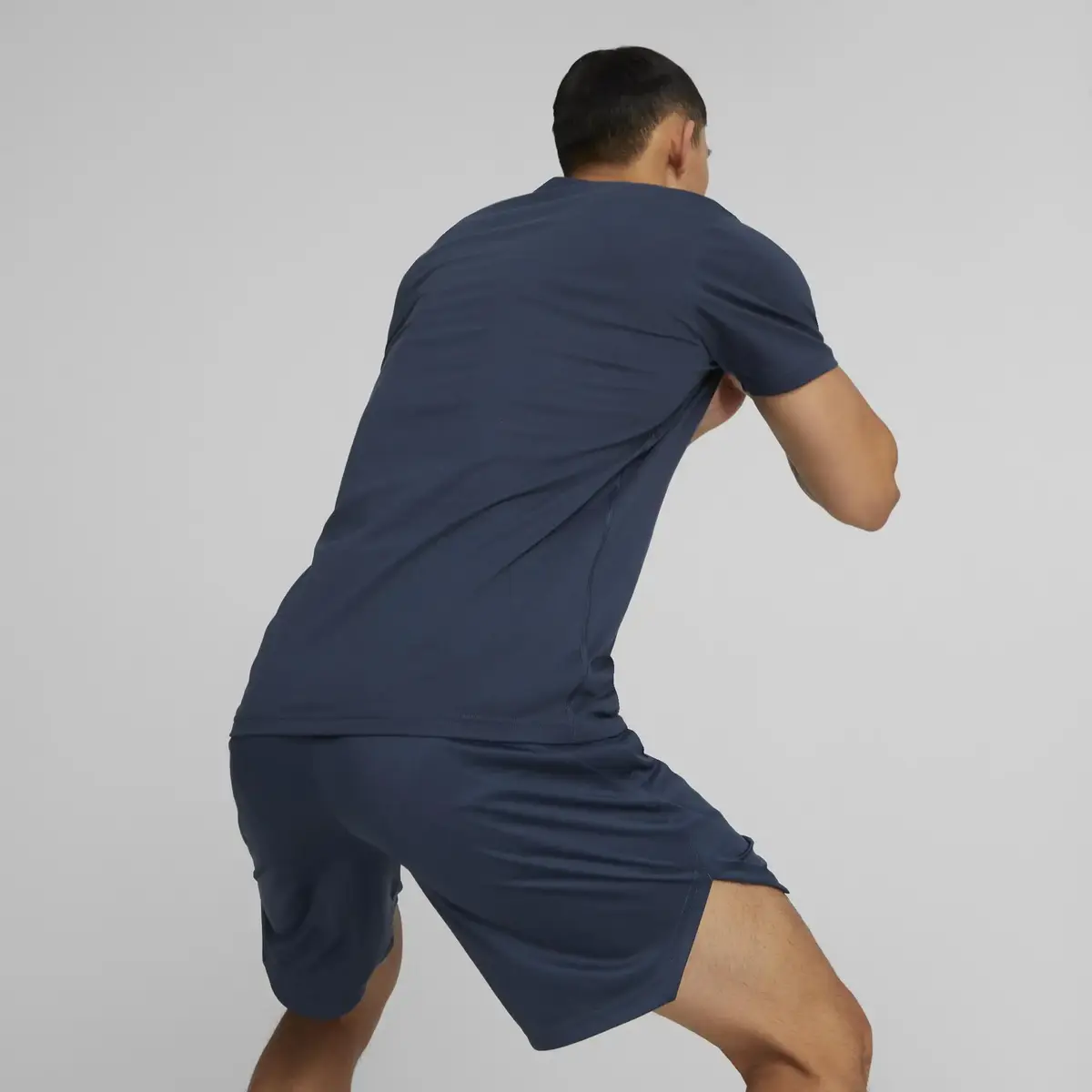 Puma Men s Graphic Tee Training Lacivert Erkek/Unisex Koşu ve Performans T-Shirt