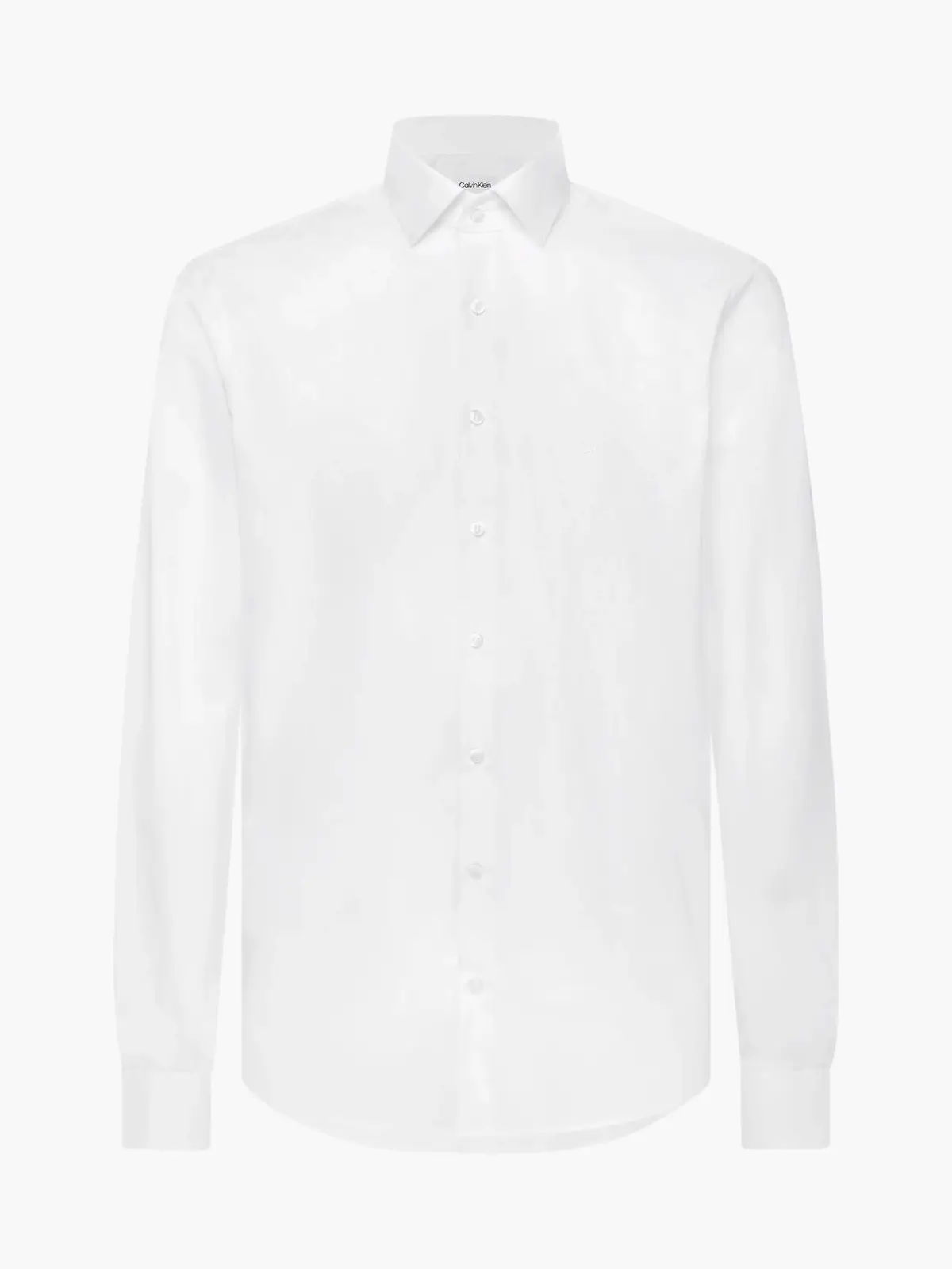 Calvin Klein POPLIN STRETCH SLIM Erkek Beyaz Gömlek