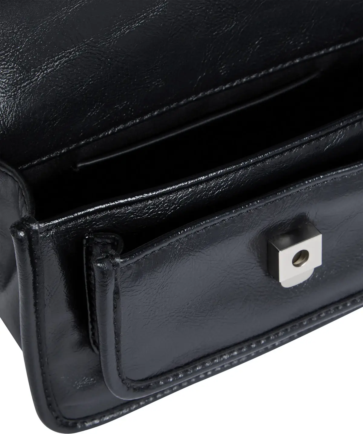 Calvin Klein CHAIN EW FLAP CONV C, UB1 Siyah Kadın Çanta & Cüzdan