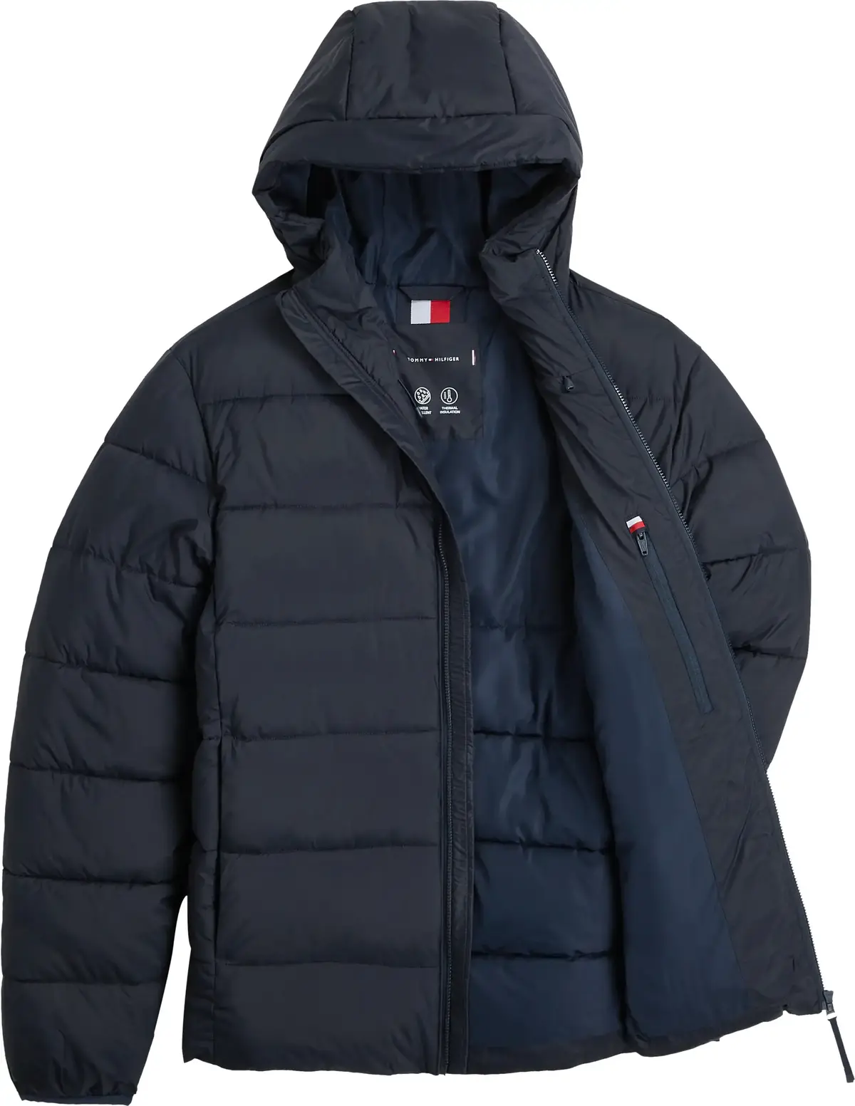 Tommy Hilfiger MID WEIGHT HOODED JA, DW5 Lacivert Erkek Mont