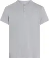 Calvin Klein MODAL S/S HENLEY, P7A Gri Erkek T-Shirt & Polo
