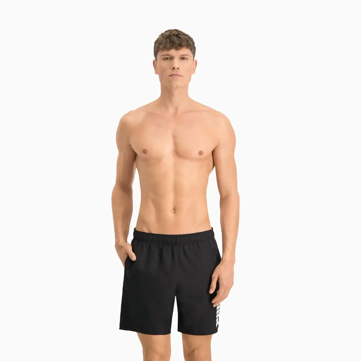 Puma Swim Men Mıd Shorts 1P Navy Siyah Erkek Şort