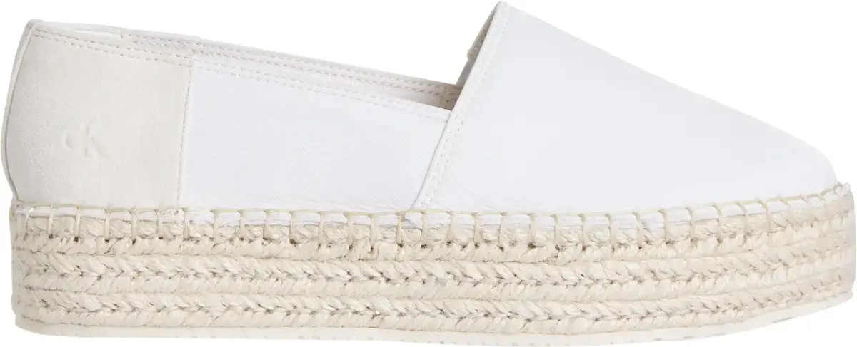 Calvin Klein FLATFORM ESPADRILLE, 01S Beyaz Kadın Ayakkabı-Bot