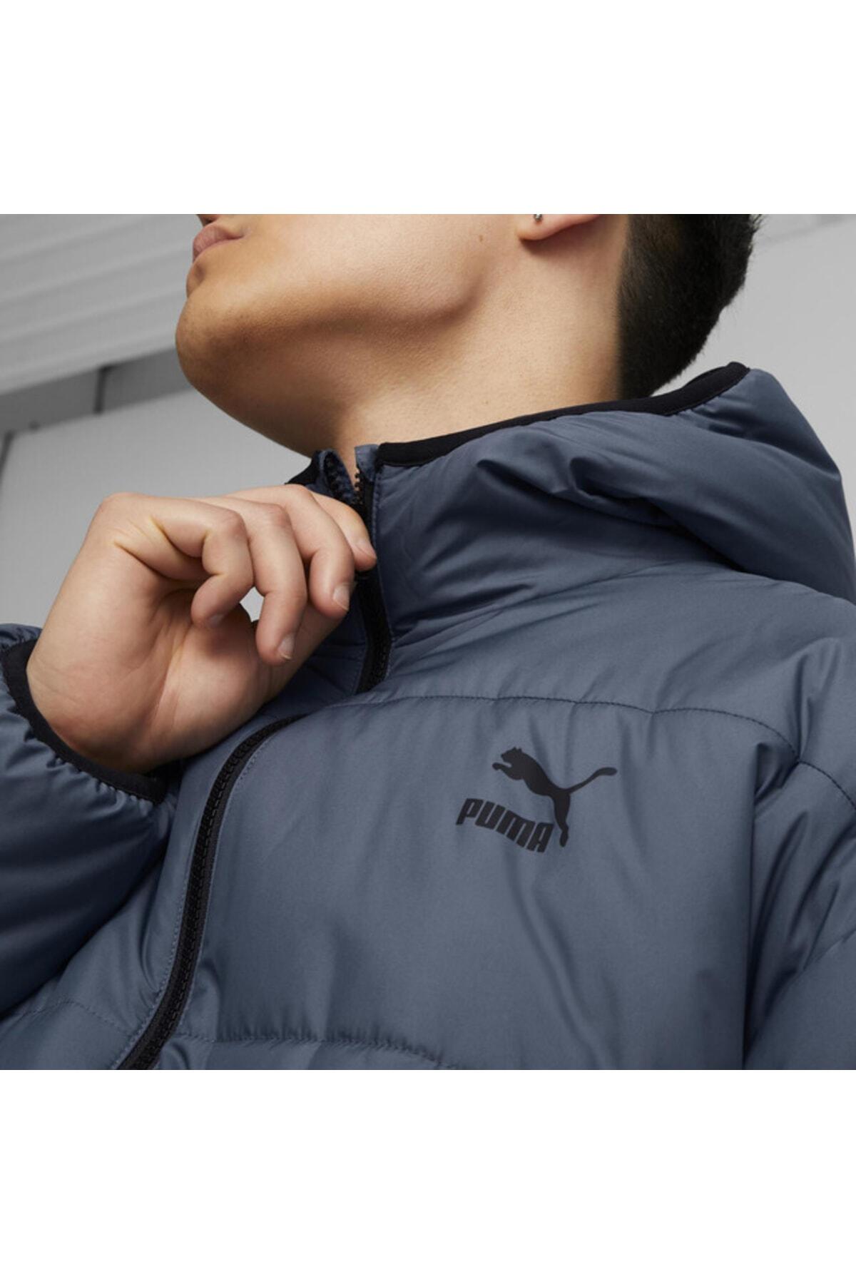 Puma Classics Hooded Padded Jacket Lacivert Erkek Kapüşonlu Mont