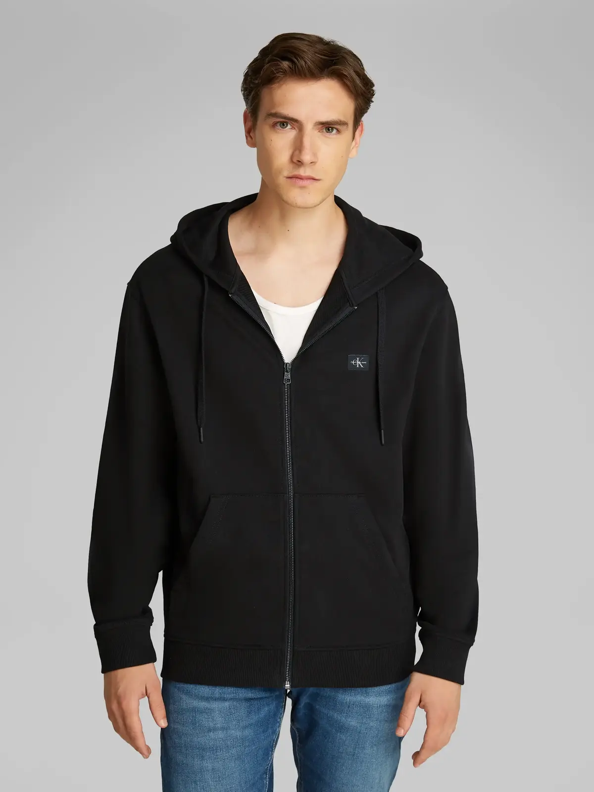 WOVEN LABEL ZIP THRO, BEH