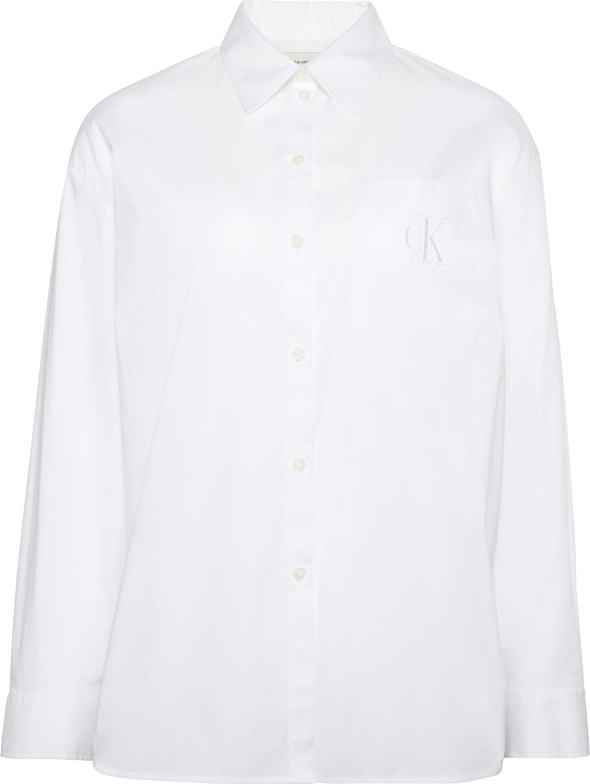 Calvin Klein POPLIN RELAXED SHIRT Beyaz Kadın Gömlek Calvin Klein POPLIN RELAXED SHIRT Beyaz Kadın Gömlek
