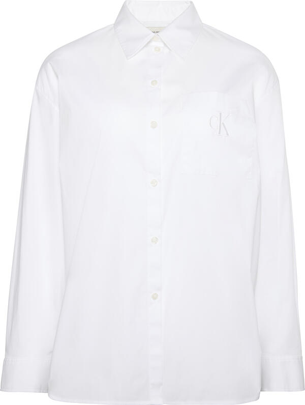 Calvin Klein POPLIN RELAXED SHIRT Beyaz Kadın Gömlek