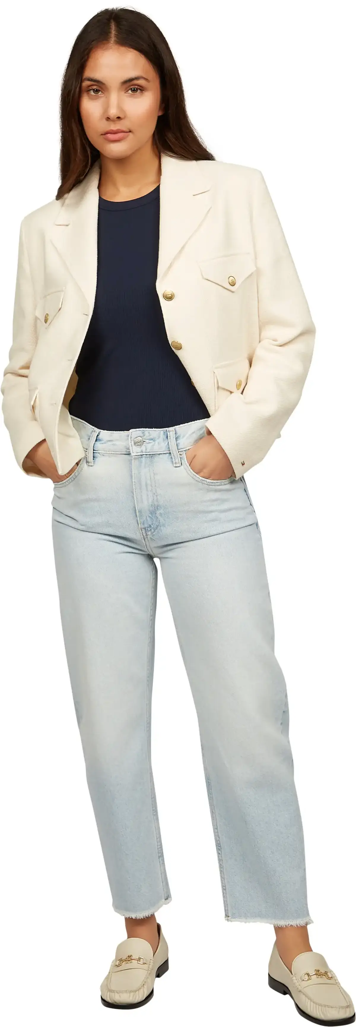 Tommy Hilfiger TAPERED RW A SKY, 1AB Mavi Kadın Jean Pantolon