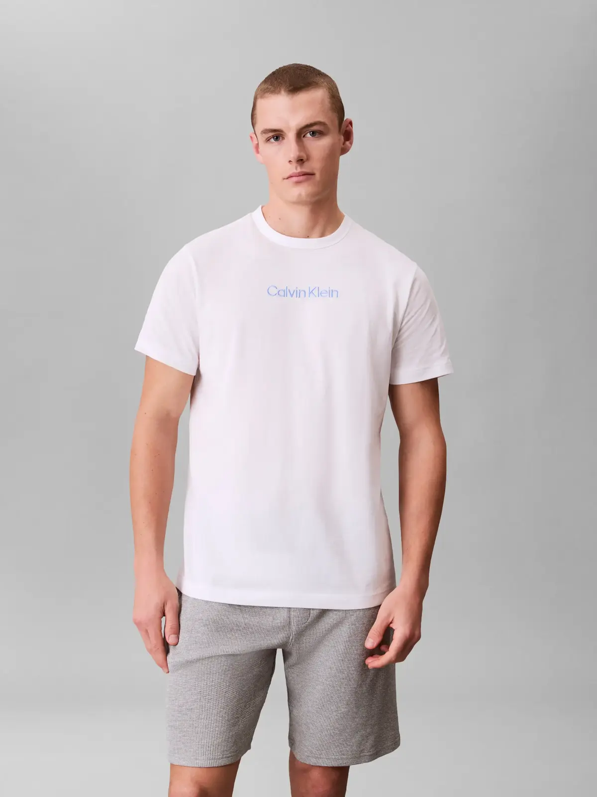 Calvin Klein S/S CREW NECK Beyaz Erkek Tişört