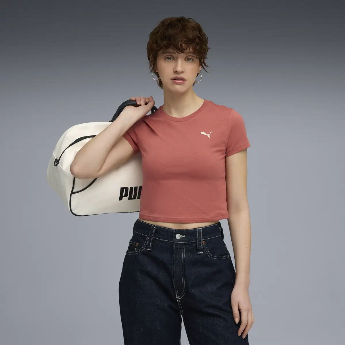 Puma WARDROBE ESS Baby Tee Kadın T-Shirt & Polo